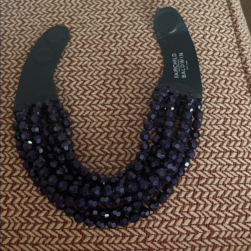 Fairchild Baldwin Dark Purple Multi-Strand Necklace